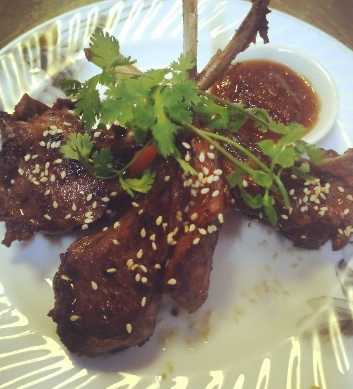 GRILLED FIVE SPICE LAMD CHOPS
