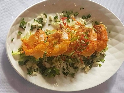 Pan Fried Whole King Prawn 